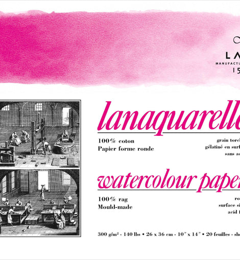 Papel Acuarela Lanaquarelle 300grs
