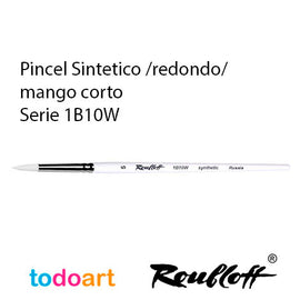 Pincel Sintetico Blanco Mango Corto