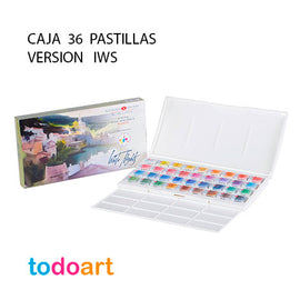 Caja Acuarelas 36 colores IWS