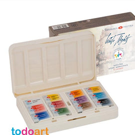 Caja acuarelas 12 colores White Nights