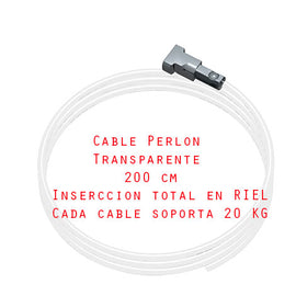 Cable Perlon transparente 200cm