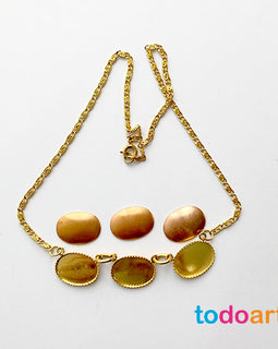 Collar 3 óvalos fornitura en cobre