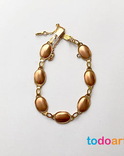 Pulsera 7 óvalos fornitura en cobre