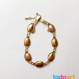 Pulsera 7 óvalos fornitura en cobre