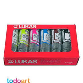 Óleo Lukas, set de 6 tubos.