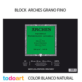 Block Papel Arches 300grs.Grano Fino