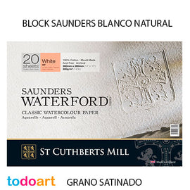 Block Saunders 300grs. Grano SATINADO. Color Natural