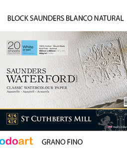 Block Saunders 300grs.Grano FINO. Color Natural