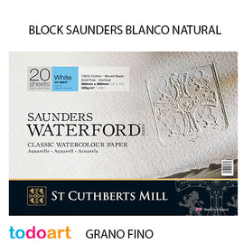 Block Saunders 300grs.Grano FINO. Color Natural
