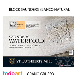 Block Saunders 300grs.Grano GRUESO. Color Natural