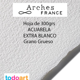 Papel Arches 300grs.Grano Grueso