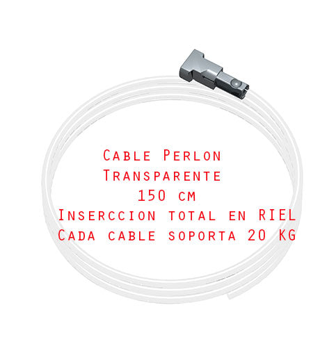 Cable Perlon transparente 150cm