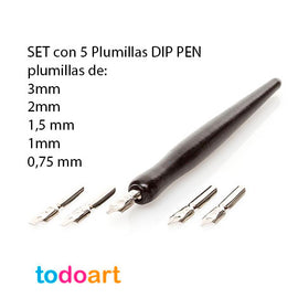 Set Plumillas caligrafia DIP PENS