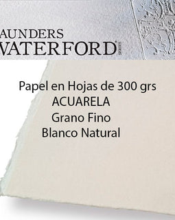 Papel Saunders 300grs.Grano FINO. Color Natural